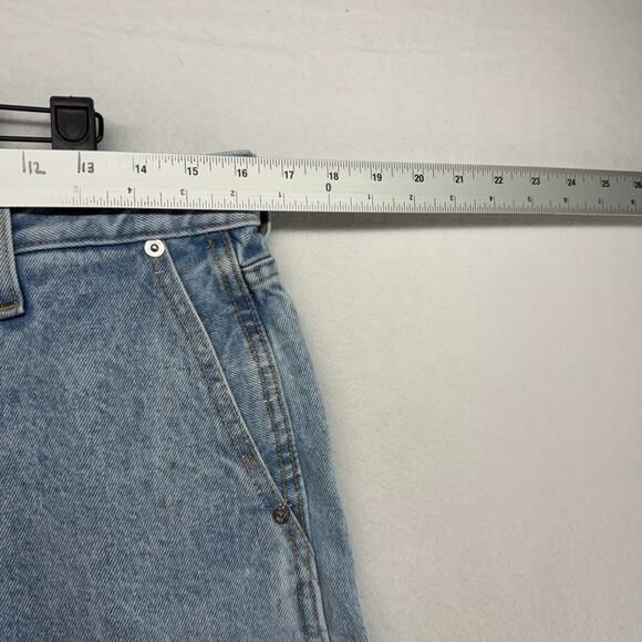 Abercrombie Fitch Jeans Men's 32x34 Blue Rigid Denim Baggy Carpenter Light Wash - Picture 4 of 9